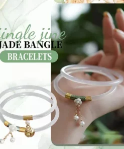 1 PAIR JINGLE FINE JADE BANGLE BRACELETS