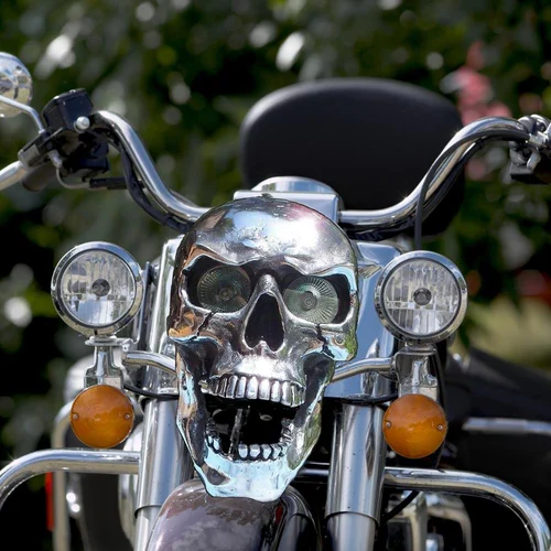 Motorcycle Skull Headlamp Universal Headlamp LED Motorcycle (Upgraded Version)