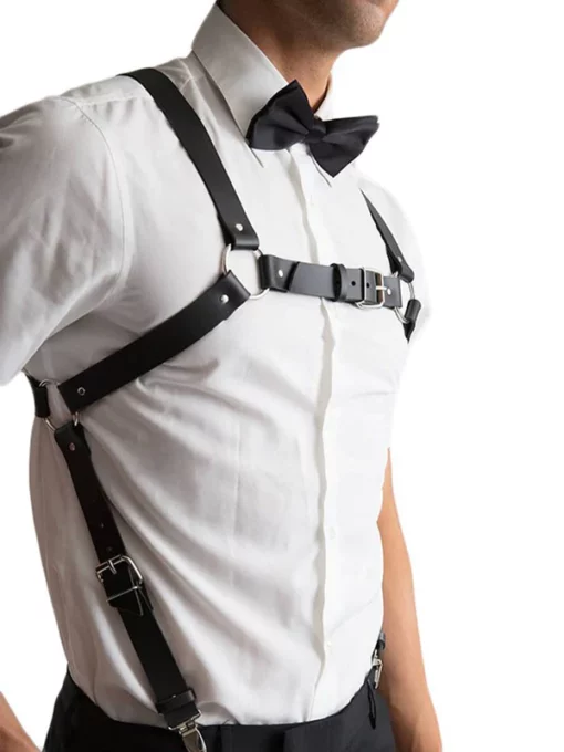 Beshape Acupressure Cellulite Burning Leather Mens Chest Harness