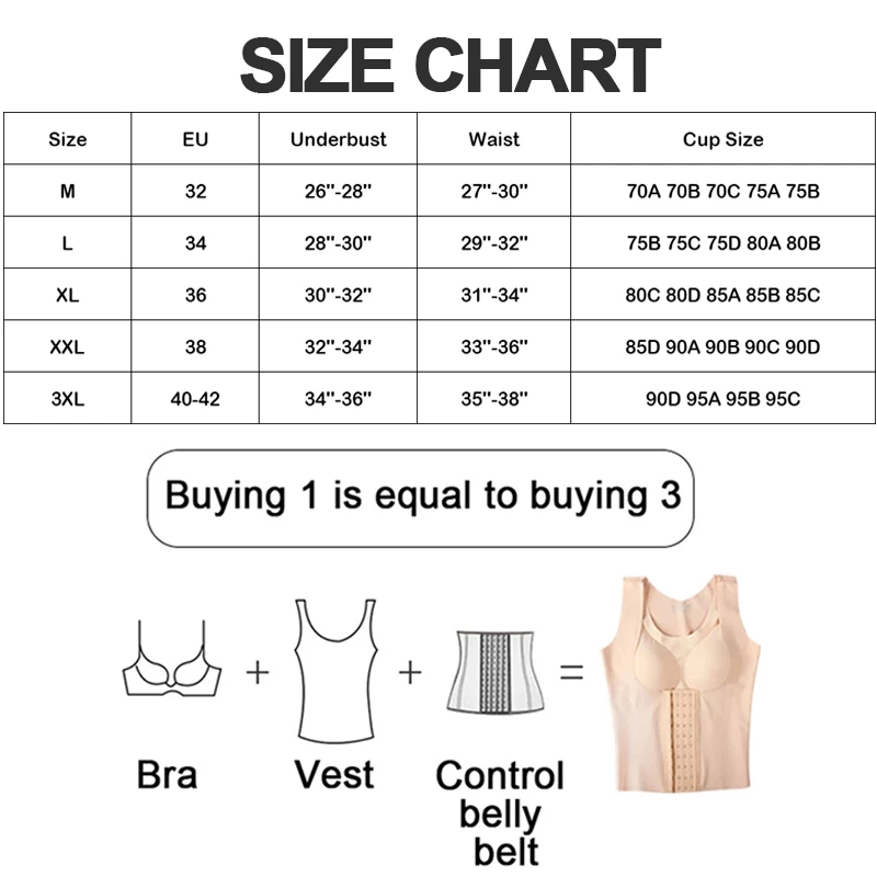 Women 3-in-1 Body Shapewear PostureTummy