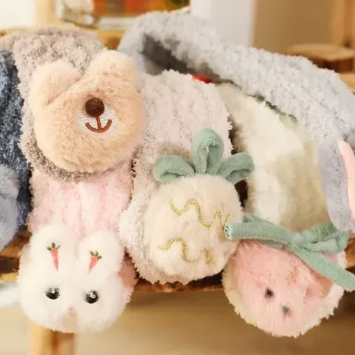 3D Baby Winter Fluffy Fuzzy Slipper Socks - Image 5