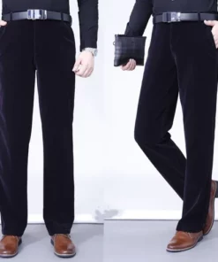 Alternative view of Men's Stretchy Corduroy Straight Long Pants
