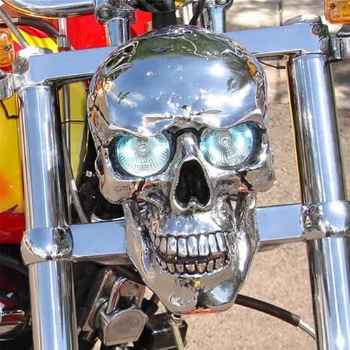 Motorcycle Skull Headlamp Universal Headlamp LED Motorcycle (Upgraded Version)