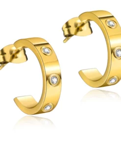 Alternative view of Dorina EarAcupressure Magnetherapy Detoxi Earrings-Love