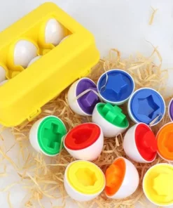 Montessori Education-Color & Shapes Matching Egg Toy