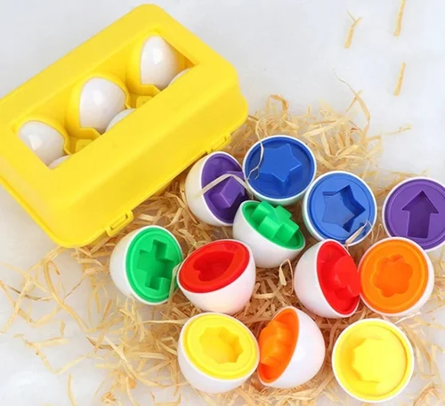 Montessori Education-Color & Shapes Matching Egg Toy