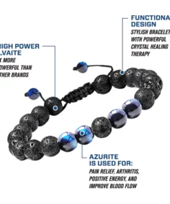 Alternative view of Energeti Azurite Radioactive Bracelet