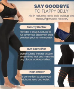Alternative view of Heat Trapping Sauna Bodyshaper Leggings