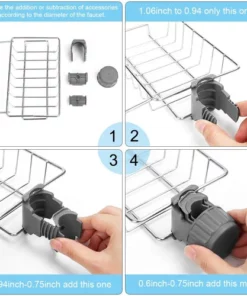 👩‍🍳Stainless Steel Faucet Rack-A Perfect Storage Accessory for Your Kitchen