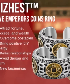 RIZHEST Five Emperors Coins Ring