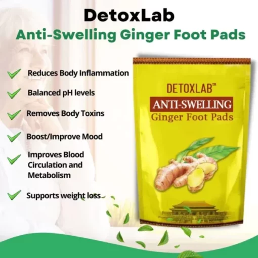 DetoxLab Anti-Swelling Ginger Foot Pads