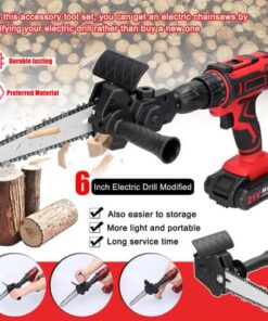 4/6 Inch Electric Drill Modified To Electric Chainsaw Drill Attachment