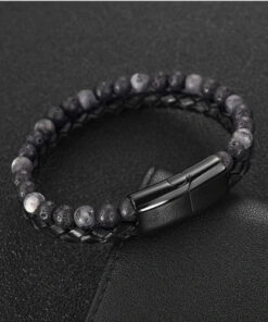 Alternative view of Human+ Pro Magnetic Clasp Lava Volcanic Stone Beaded Bracelet