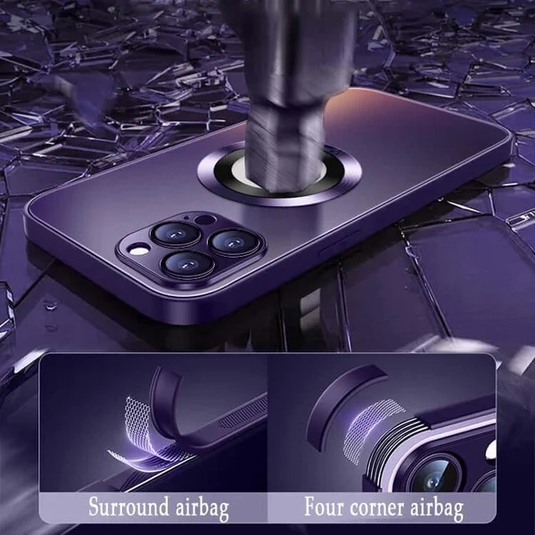 NEW Magnetic AG Glass Frosted Case With Camera Lens Protector For iPhone 14