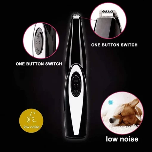 Low Noise Rechargeable Mini Trimmer Set For Dogs Cats Pets