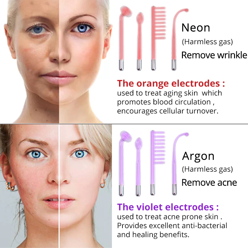 High Frequency Facial Electrotherapy Wand