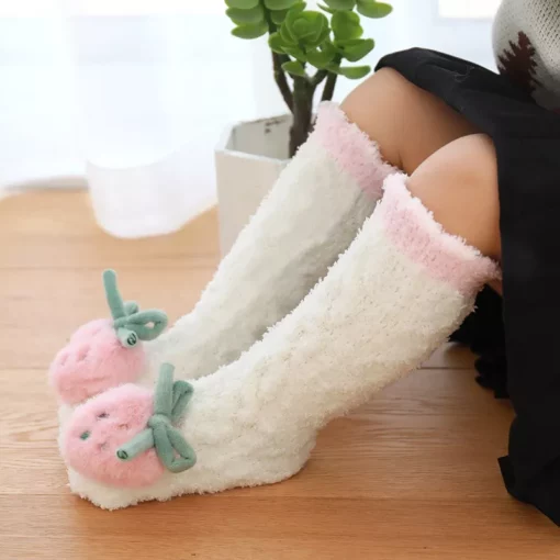 3D Baby Winter Fluffy Fuzzy Slipper Socks