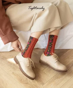 Alternative view of Vintage Embroidered Floral Women Socks