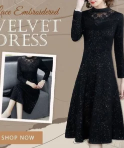 Dress embroidered with lace