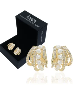 Alternative view of Mormuem Astennu Lymphvity Auriculotherapy White Onyx EarCuff