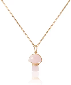 Alternative view of LOVICA Clair RoseQuartz Mushroom Necklace