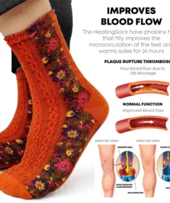 IONFit HeatingDetoxify Floral Socks