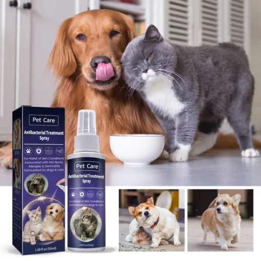 Pet Care Antibacterial Treatment Spray for Cats and Dogs