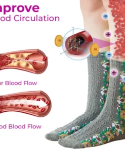 Alternative view of IonFit Lymphatic Detoxification Selfheating Floral Socks