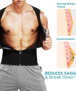 Alternative view of MANSON Gynecomastia Compress Zipper Vest