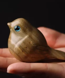 Handmade Wood Carved Bird