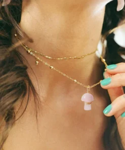 LOVICA RoseQuartz Mushroom Necklace