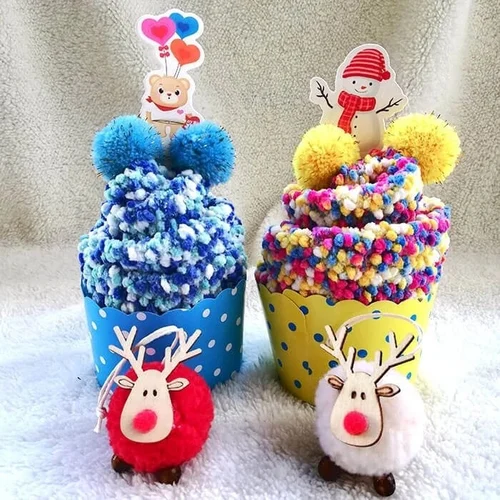 Winter Fuzzy "Cupcakes" Socks WIth Gift Box