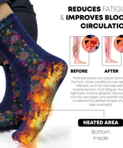Alternative view of IONFit HeatingDetoxify Floral Socks