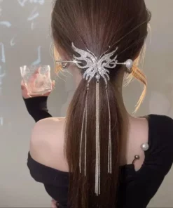 Butterfly Pearl Tassel Hairpin