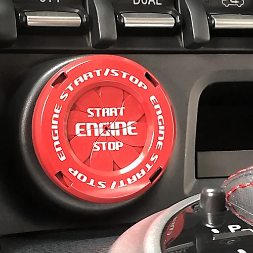 Car Push Start Button Cover Spin Engine Start Stop Button Cover Ignition Protective One Key Start Button Cover Anti-Scratch