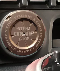 Alternative view of Car Push Start Button Cover Spin Engine Start Stop Button Cover Ignition Protective One Key Start Button Cover Anti-Scratch