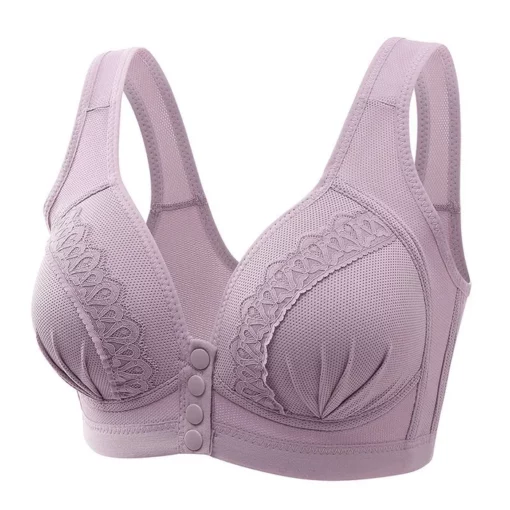 BUY 1 GET 2 FREE(add 3 pcs to cart)-2023 Front Button Breathable Skin-Friendly Cotton Bra