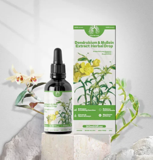 ClearBreath® Dendrobium & Mullein Extract – Powerful Lung Support & Cleanse & Respiratory