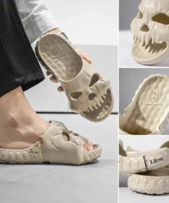 SKULL DESIGN SINGLE BAND SLIDES