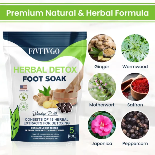Fivfivgo Herbal Detox Foot Soak Beads