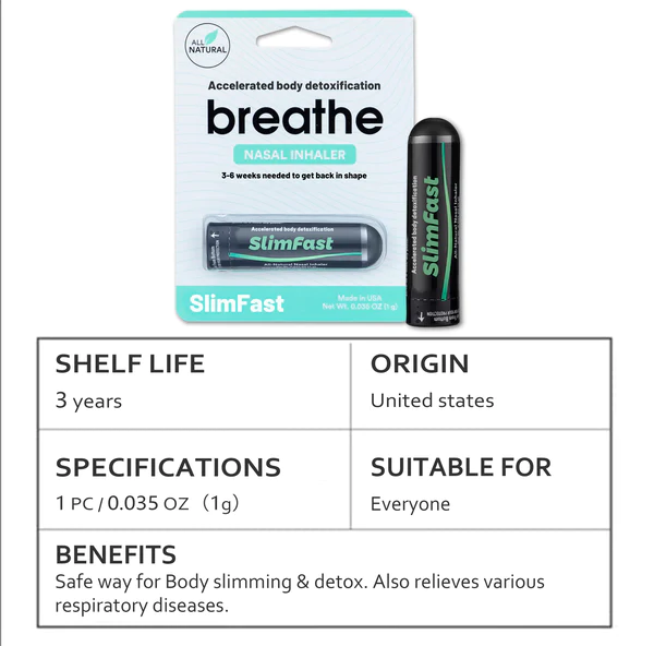SlimFast BA˘tonnet Nasal dAromathrapie pour Amincissement du Corps et Dtox