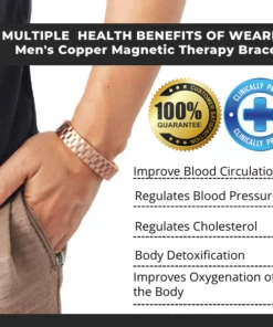 Alternative view of Men’s Copper Magnetic Therapy Bracelet