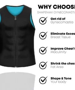 Alternative view of SHAPEMAX Gynecomastia Compression Zipper Vest