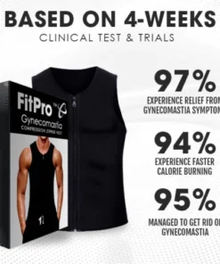 Alternative view of FitPro™ Gynecomastia Compression Zipper Vest