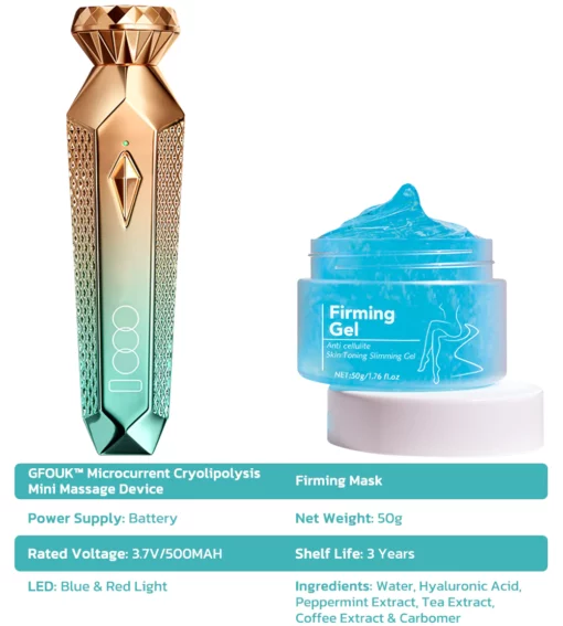GFOUK™ Microcurrent Cryolipolysis Mini masaje-gailua - 3. irudia