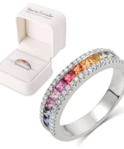 GFOUK™ Rainbow Tourmaline Lvmphvity Cleaning Spin Ring
