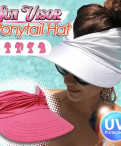 Summer Sun Visor Ponytail Hat
