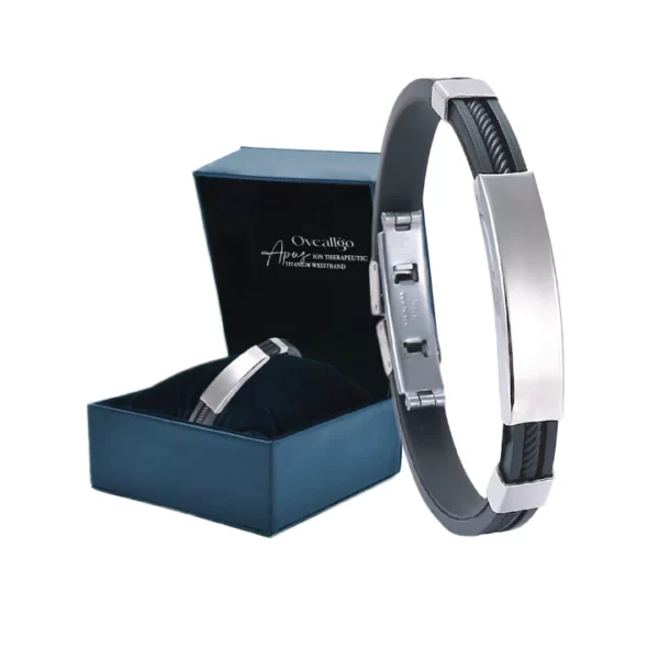 Oveallgo Apus Ion Therapeutic SugarDown Titanium Wristband
