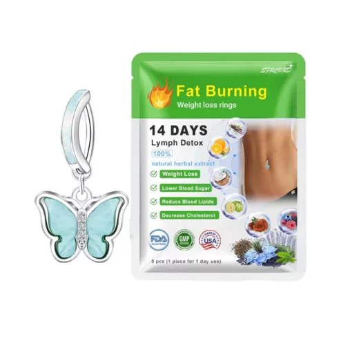 SFRCORD Body Detox Fat Burning Liver & Lung Cleanse Essential Oil Belly Button Ring