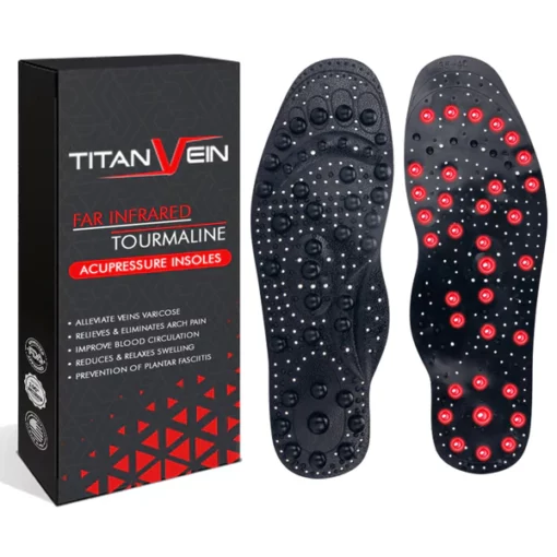 GFOUK TitanVein Far Infrared Tourmaline Acupressure Insoles